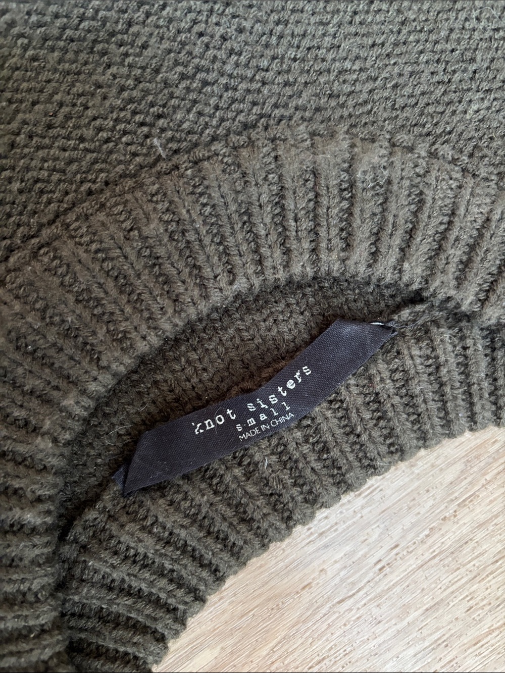 knot sisters Olive Green Crewneck Sweater - Picture 2 of 3